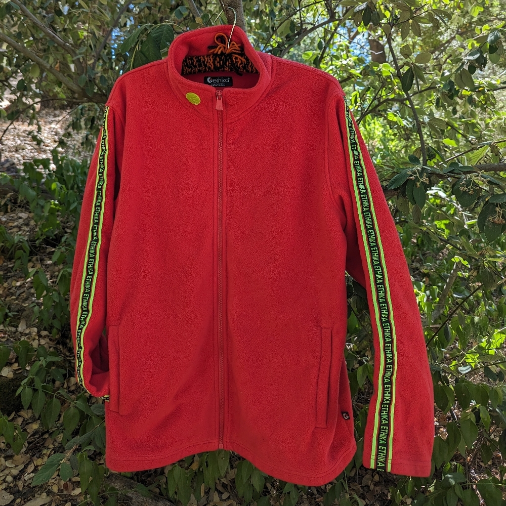 Ethika soft fleece jacket size XL red